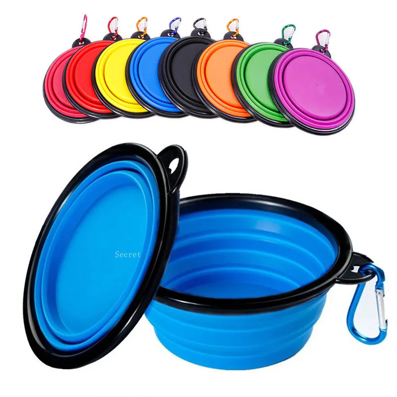 Tigela de silicone dobrável para animais de estimação