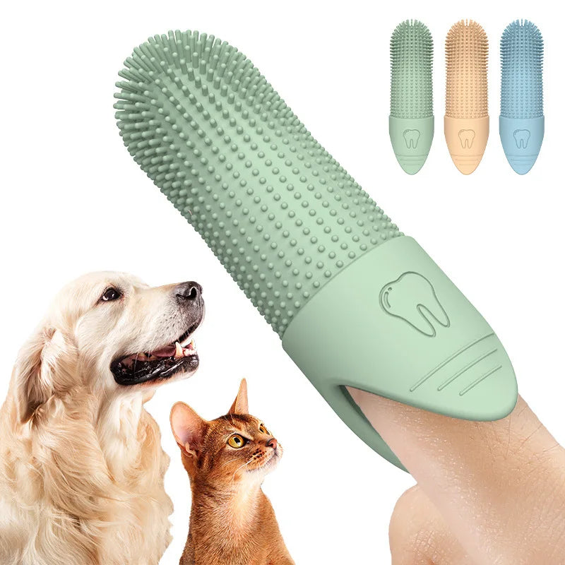 Escova de dentes macia de sílica gel para cães