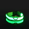 Coleira de nylon para cães, coleira de segurança noturna com LED