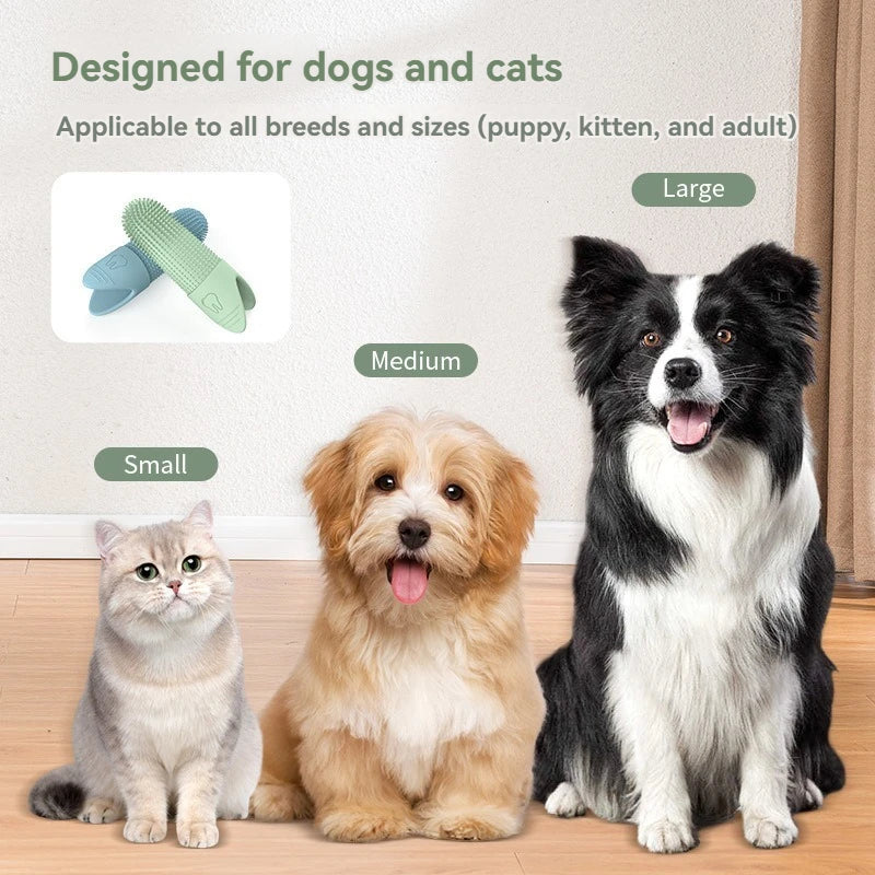 Escova de dentes macia de sílica gel para cães